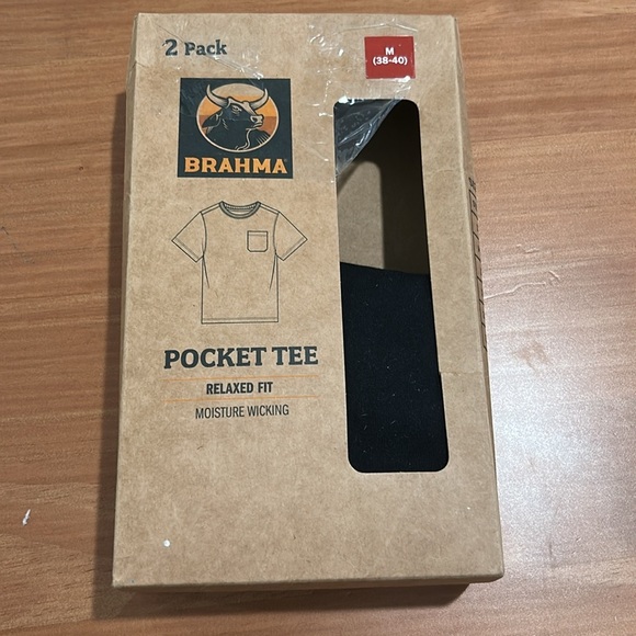 NEW Brahma Pocket Tee Relaxed Fit Black and Yellow medium only ONE - Picture 2 of 3